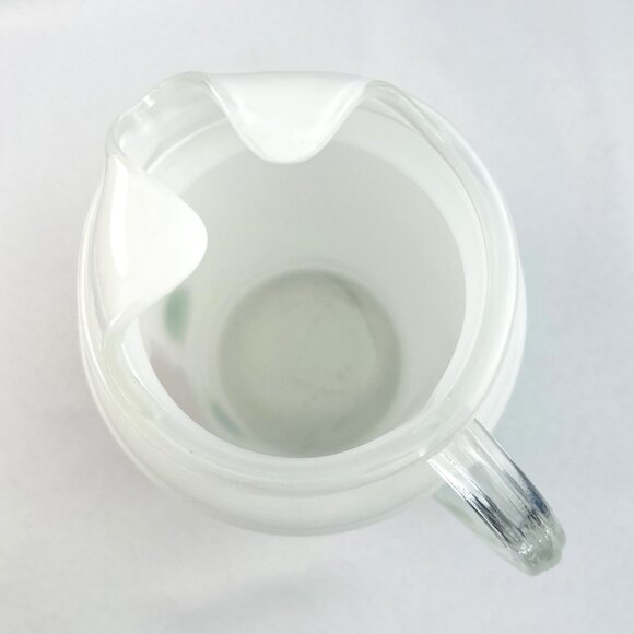 Bartlett Collins Gay Fad Vintage Juice Pitcher White Glass Hand Painted 32 oz 8" - Picture 8 of 9